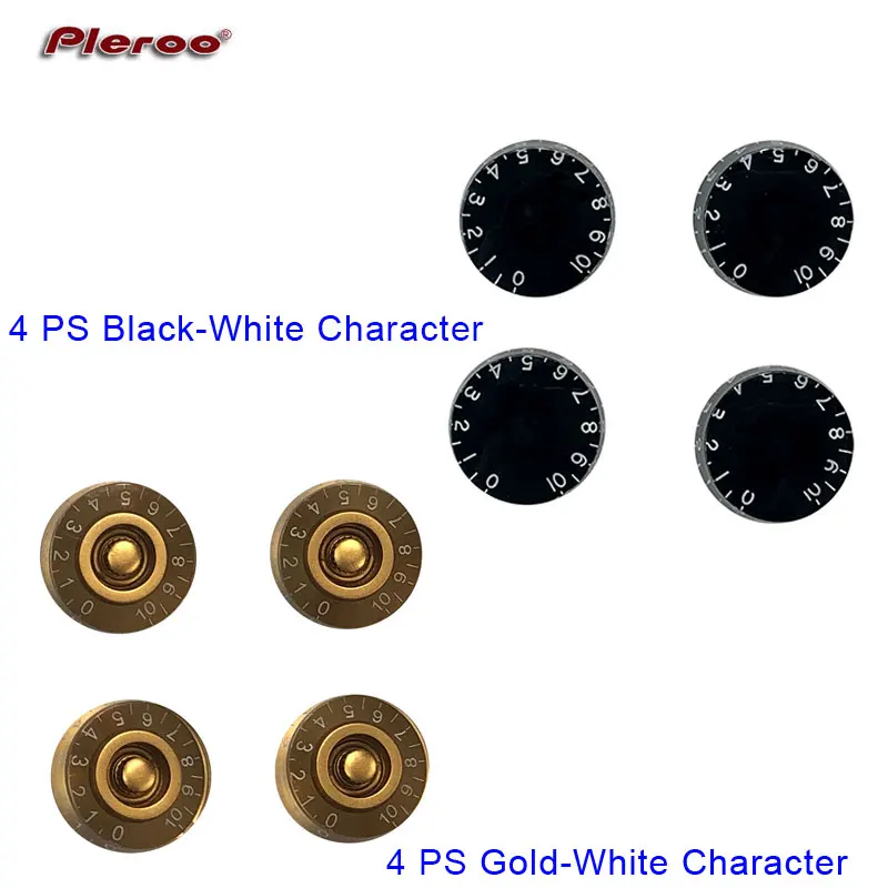 4 Manopole Controllo Nere Per Chitarra Les Paul / SG – Personalizzate, Tipo LP