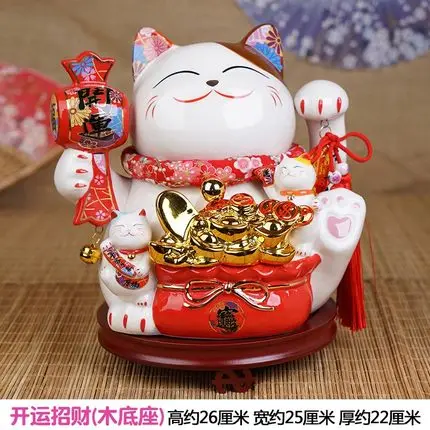 Популярный новейший счастливый кот украшения Lucky Cat Большая японская керамика Lucky кошка, поросенок Банк открытый в творческих подарках - Цвет: 8