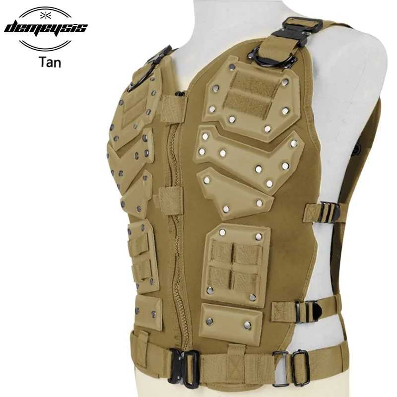 

Military Tactical Vest Airsoft War Game Hunting Combat Hard Vest Outdoor Reality Cs Vest with 5.56 Magazine Pouches