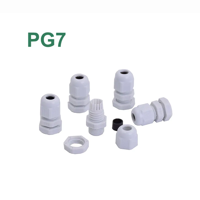 Duaaamo 100pcs Nylon Cable Gland Kit 3-25 Mm Cable Gland Connectors Npt Waterproof Strain Relief Cord Connector Black Plastic Cord Grip Weatherproof