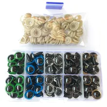 50 pares 10mm/12mm cor da mistura olhos de segurança de plástico de alta qualidade bonito para o urso de pelúcia brinquedos de pelúcia snap bonecas animais presentes com plugue(China)