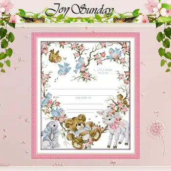

Little bear rabbit sheep Counted Cross Stitch 11CT 14CT Cross Stitch DIY Cross Stitch Kits Embroidery for Home Decor Needlework