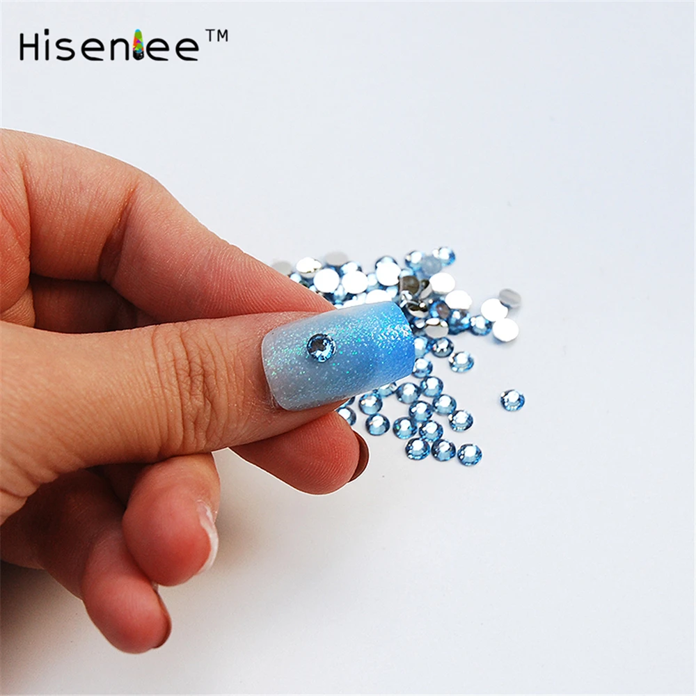 2000pcs 4mm Aquamarine Color Flat Back Acrylic 3D Nail Art Rhinestones Gems Scrap booking Embellishment Craft Diy | Красота и