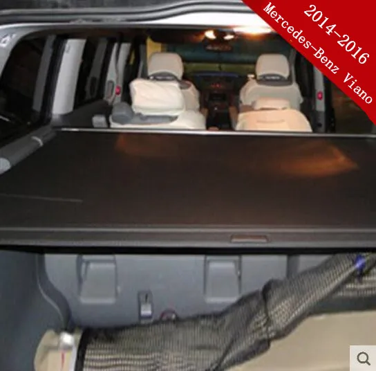 Car Rear Trunk Security Shield Cargo Screen shade Cover For Mercedes-Benz Viano 2014 2015 2016 (black beige) | Автомобили и