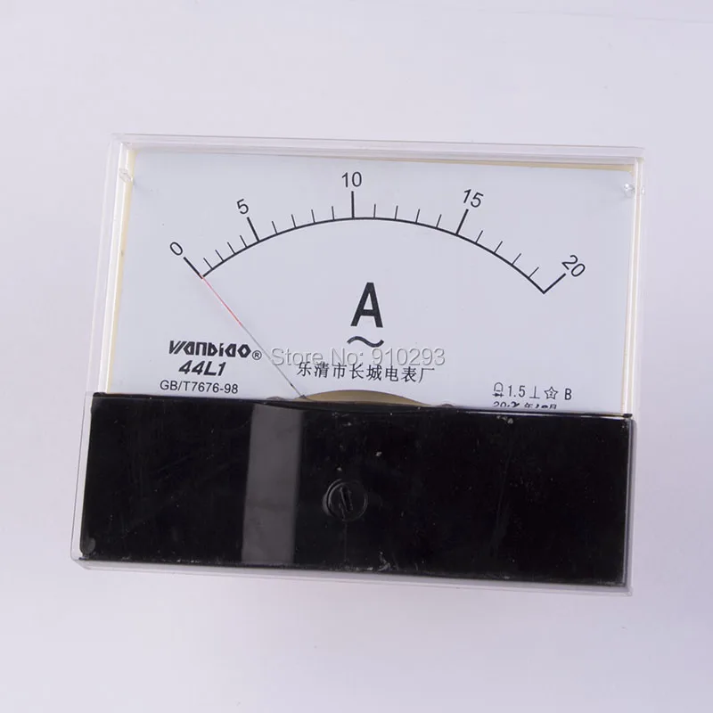 

Power Ampere meter 44L1 AC Electric Current Meter 0~20A mechanical pointer Generator amp ammeter