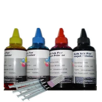 

Hisaint 4Pcs 100ml Bottle Color Ink Jet Cartridge Refill Kit for HP for Canon for Epson Printer Cartridge Ink