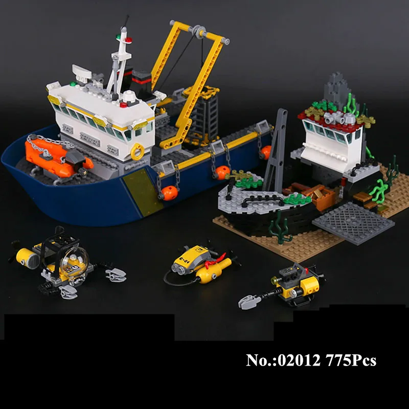 

H&HXY City 02012 775Pcs Deepwater Exploration Vessel Children Educational Building Blocks Bricks Lepin Toys Model Funny Boy Gift