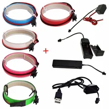 1 м светодиодный гибкий неоновый светящийся EL лента стробинг электролюминесцентный ленточный кабель водонепроницаемый светодиодный свет