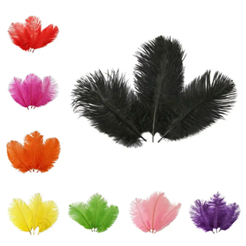 

Beautiful 10pcs/lot ostrich feathers 25-30cm DIY feathers for craft wedding party supplies Carnival dancer decoration plumages