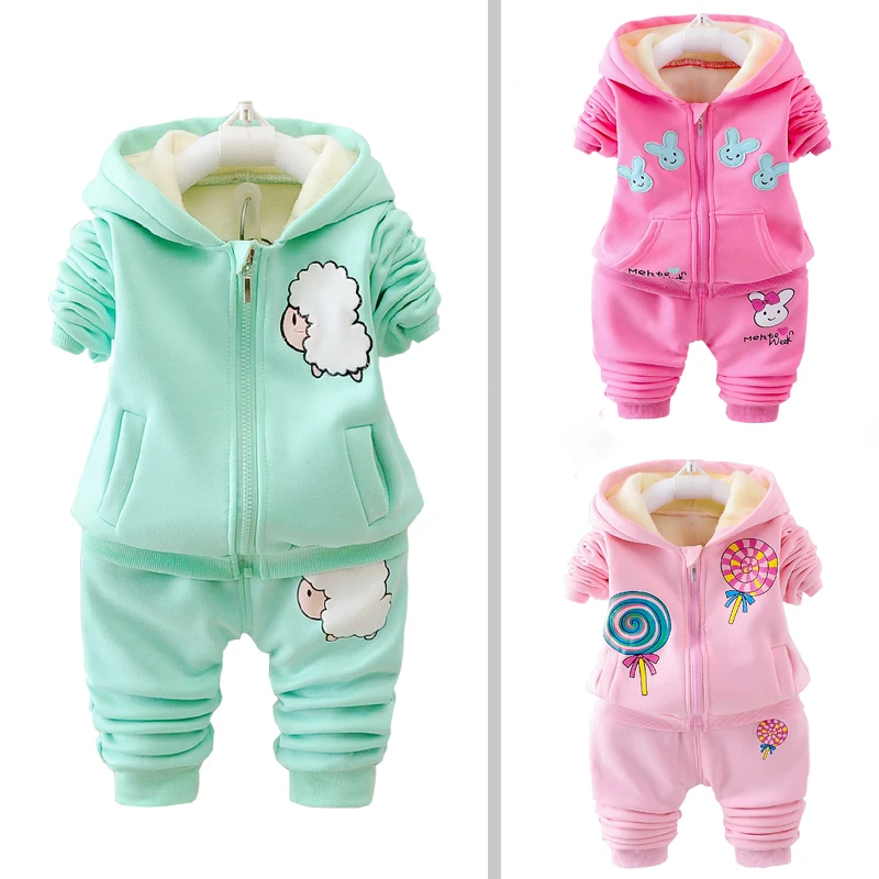

Two piece sets kid baby clothes unissex tracksuit outift warm tops jacket and pants 12-18 month 2 years old baby girl sport wear