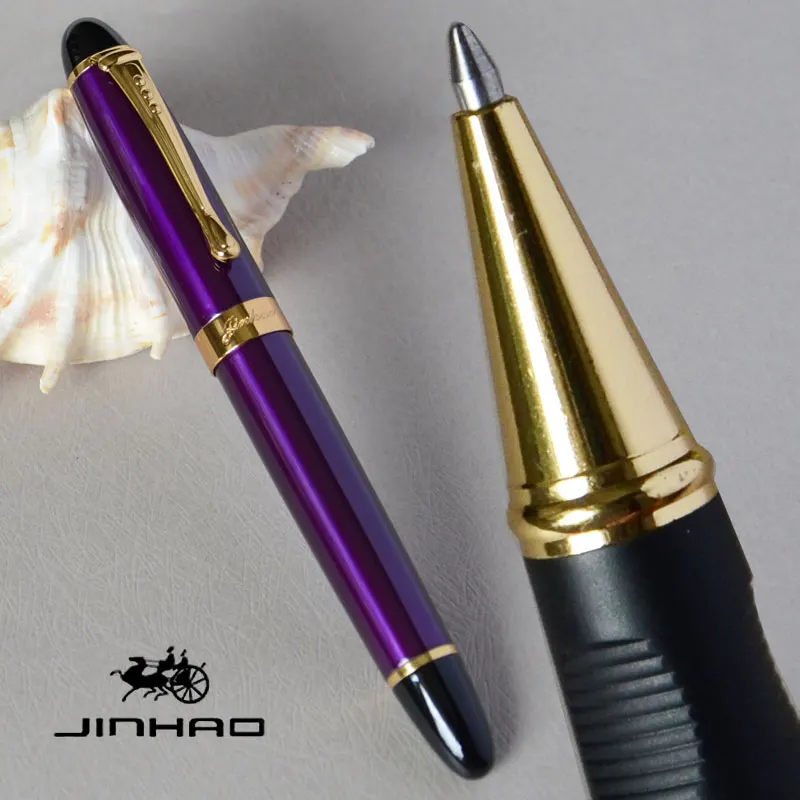 

ROLLER BALL PEN JINHAO X450 NOBLE PURPLE BARREL GOLDEN TRIM LUXURY BUSINESS OFFICE PINK GREEN BLACK 21 COLORS SELECT JINHAO 450