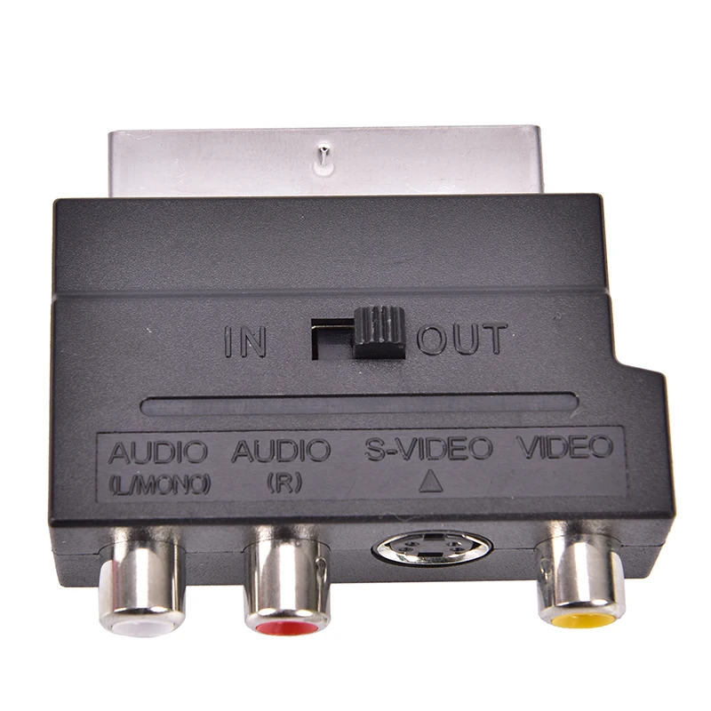 Для видео DVD рекордер ТВ телевизионный проектор rgb Скарт до 3 21 pin RCA S Video адаптер