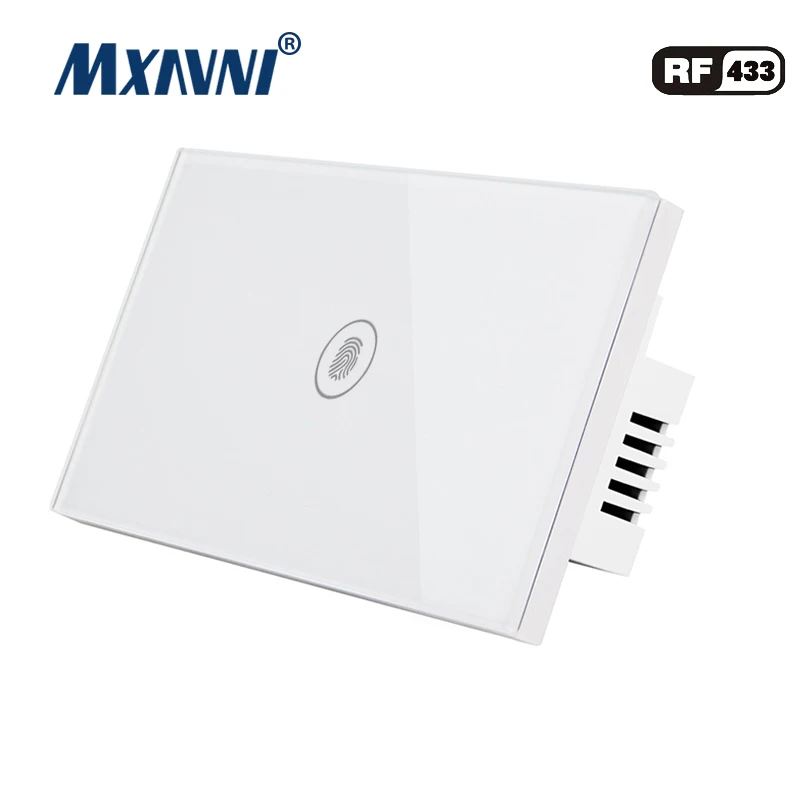 

MXAVNI US Standard Remote Control Switch 1 Gang 1 Way ,RF433 Smart Wall Switch, Wireless remote control touch light switc