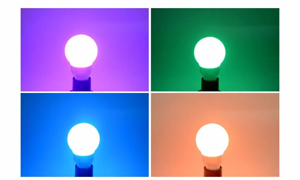 E27/E14 RGB светодиодный светильник 5 Вт 7 Вт 110 В 220 В светодиодный RGB лампа ИК-пульт дистанционного управления 16 цветов Изменение праздничного декора светодиодный светильник