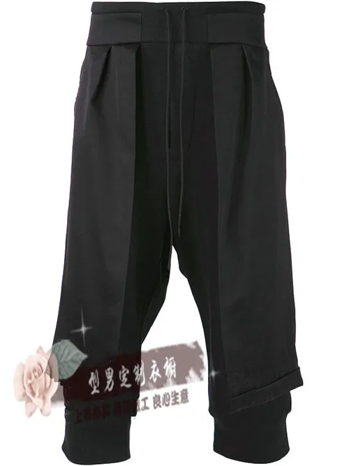 Весенняя Корейская версия эластичных строчек, свободные прямые брюки-трубы, повседневные брюки с разрезами, модные трендовые мужские