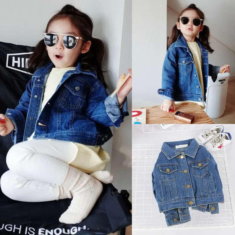 incredible  PUDCOCO Toddler Kids Girls Denim Jean Fall Jacket Button Coat Outwear Tops Outwear 1-6Y Support who