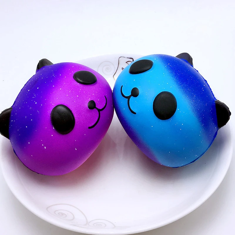 Galaxy Squishy Panda Squish антистрессовая игрушка милая синяя панда Squishi Novel забавные игрушки для детей антистресс медленно поднимающийся чехол