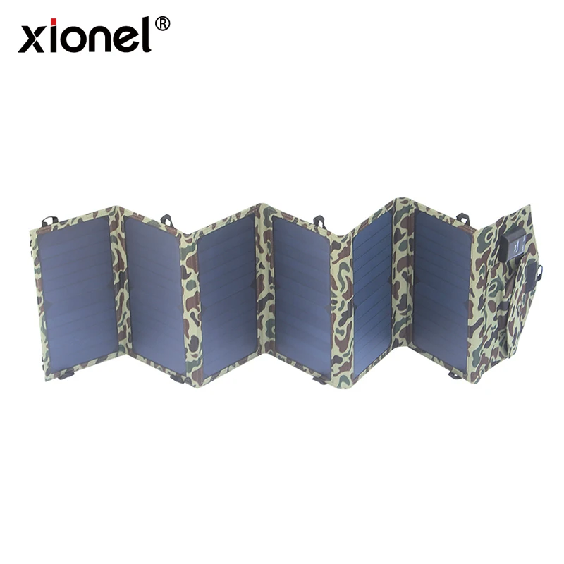 

Xionel Solar Charger 40W Portable Solar Panel Foldable 5V USB 18V DC Dual Output Charger for Phone Laptop Tablet