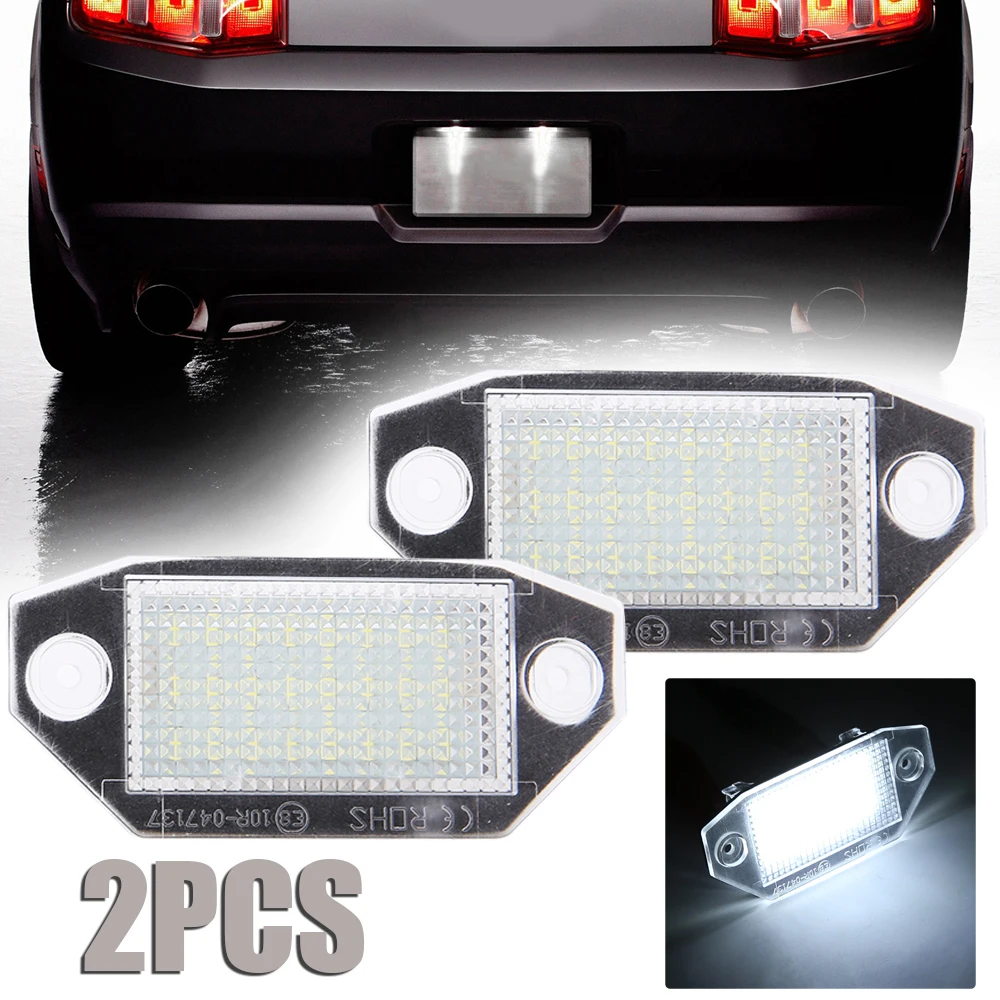 

2pcs 24LED 6000K White 12V Car Number License Plate Light Lamp Built-in Canbus controller For Ford Mondeo MK3 2000-2007