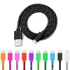 1m/2m/3m Nylon Braided Micro USB Cable Data Sync USB Charger Cable For Samsung Huawei Xiaomi HTC Android Phone USB Micro Cables ► Photo 3/6