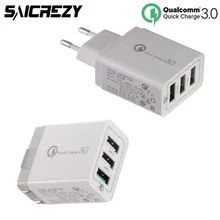 QC 3.0 USB Wall Charger Universal Quick Charge 3.0 30W Fast Mobile Phone Charger for Samsung iPhone X 8 Smartphone Huawei Xiaomi