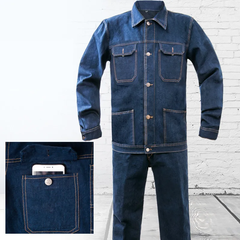 

2018 Winter Cowboy Workshop Uniform Jacket+trousers Cleaner Work Wear Engineering Uniforms Work Clothing Repairment Costume