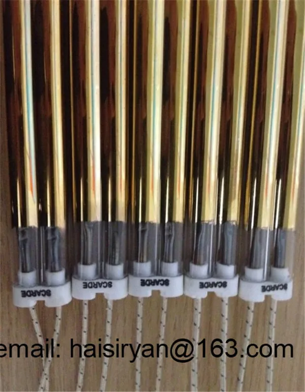 sk15 1500w far infrared tube heater Electric halogen IR quartz glass heat radiator for pet blowing machine