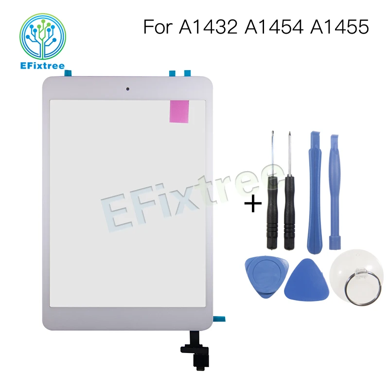 New A1455 A1454 A1432 Digitizer Panel Front Glass For iPad mini 1 Touch Screen with Home Button Assembly Black White
