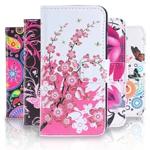 Fashion Cartoon Pictures Leather Case for Samsung Galaxy Core2 G355H Core 2 G355 Flip Wallet Cover