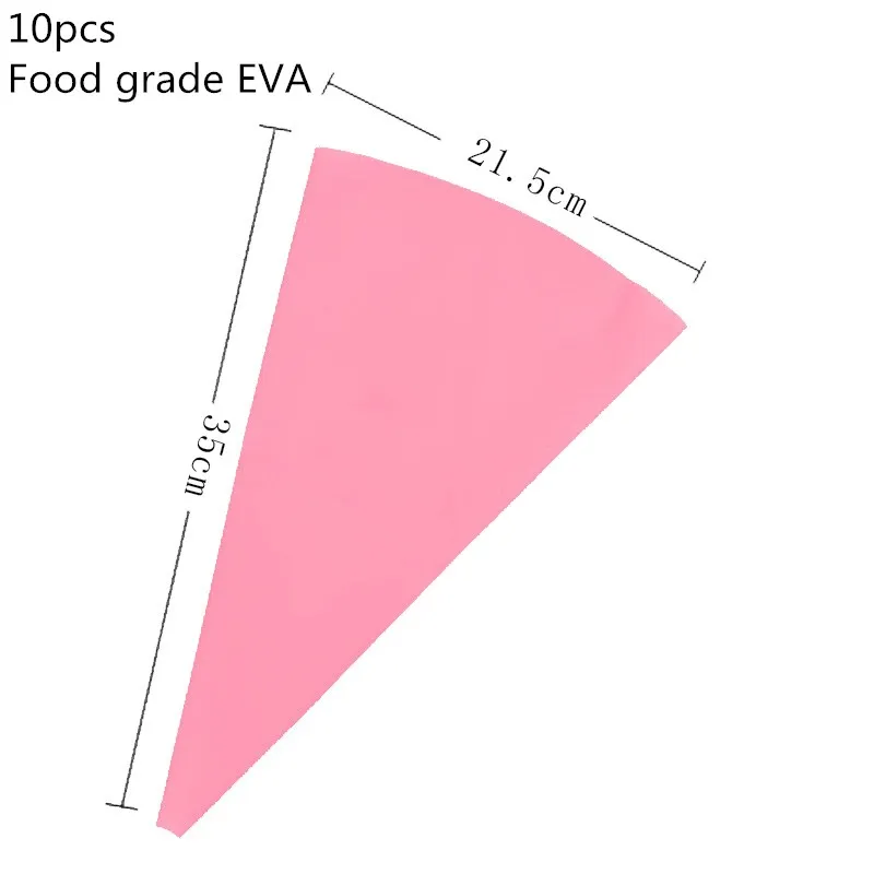 10/100/200/300 шт одноразовый мешок для теста глазировки насадка для пирожных Декор кекса Fondant(сахарная) крем торт Кондитерская насадка для выпечки Инструменты - Цвет: 10pcs pink