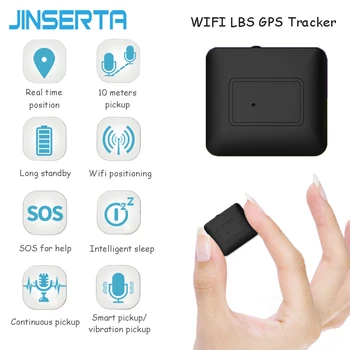 

JINSERTA Mini GPS Tracker Waterproof Without Installation Personal Locator Tracking Anti-theft Remote Hearing Monitoring