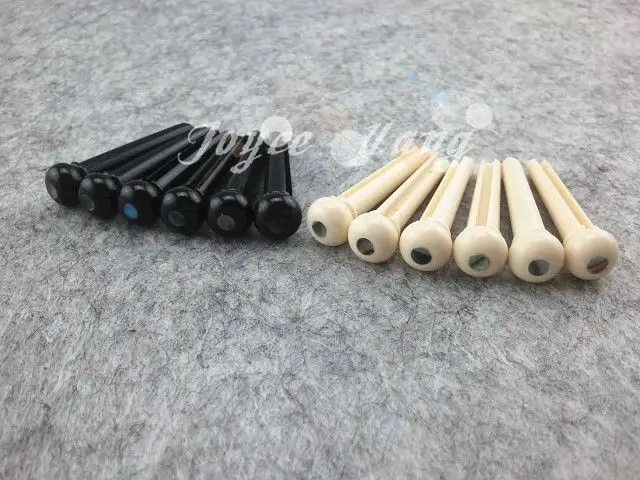 2 Sets of Alice Acoustic Guitar Bridge Pins Ivory/Black With Celluloid Shell Dot Free Shipping Wholesales | Спорт и развлечения