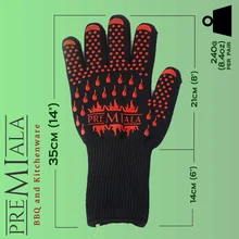 EN 407 хорошая производительность термостойкие перчатка барбекю, печь Перчатки защиты рук от огня