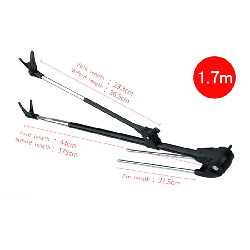 

1.7M/2.1M Fish Rod Stand Bracket Angle Adjustable Fishing Rods Holder Telescoping Fishing Tool Hand Rod Holder
