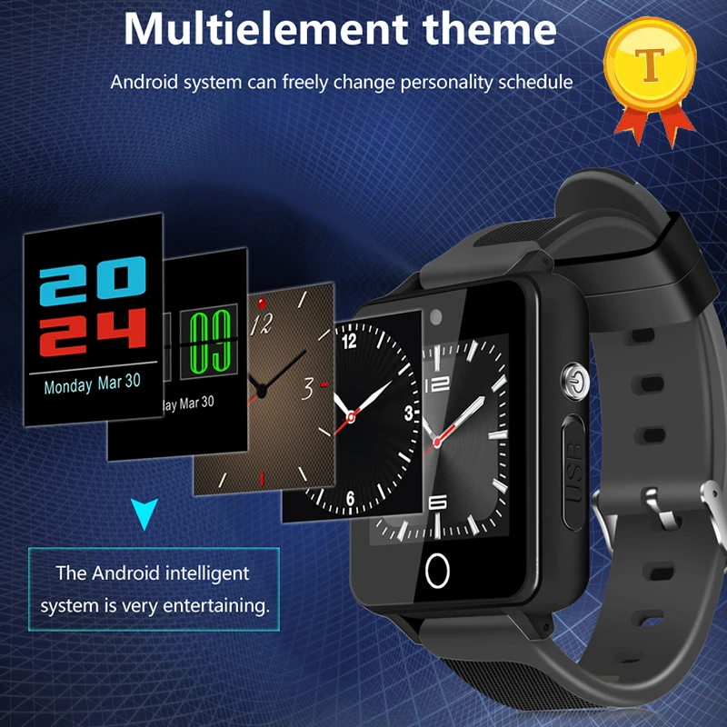 Мужские и женские деловые Смарт часы 1 54 дюйма MTK6580 3G Wi Fi GPS навигация Android