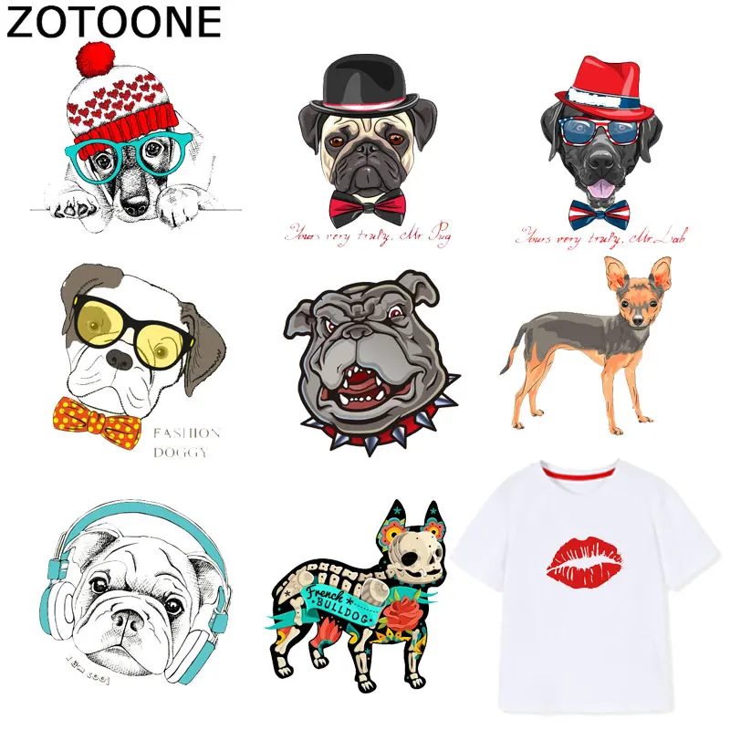 ZOTOONE нашивки в форме собак губы патч утюжок на переноске для одежды футболка