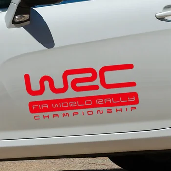 

1 Pair WRC Sticker on Car DOOR Car-Styling for Citroen Volkswagen Ford PEUGEOT MITSUBISHI focus VW golf cruze car styling
