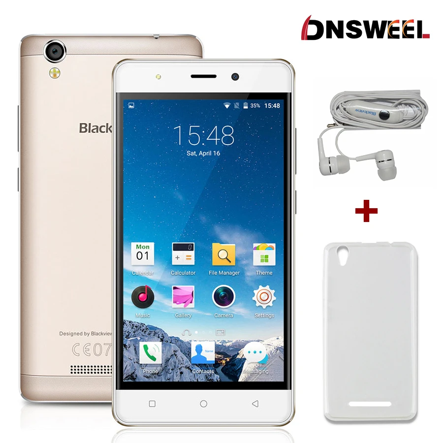 Free Gift Blackview A8 smartphone MTK6580 5.0 inch IPS HD Quad Core Android 5.1 Mobile Phone 1GB RAM 8GB ROM 8MP 3G cell phone