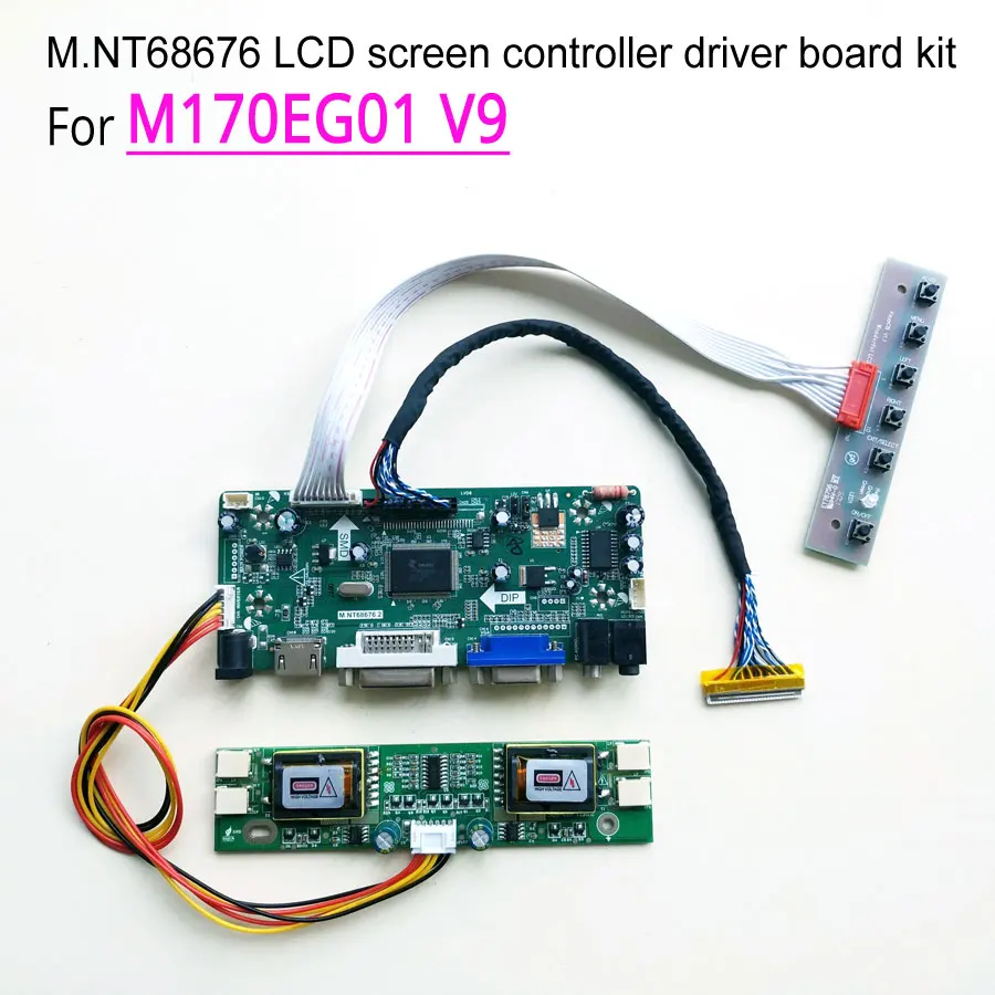 

For M170EG01 V9 computer LCD monitor 17" 4-lamp 1280*1024 30-pins LVDS 60Hz CCFL M.NT68676 display controller driver board kit