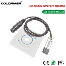 DHL ; партия из 20 шт./лот USB DMX 512 Интерфейс адаптер для сценового освещения светодиодный DMX512 компьютера ПК регулятор сценического освещения