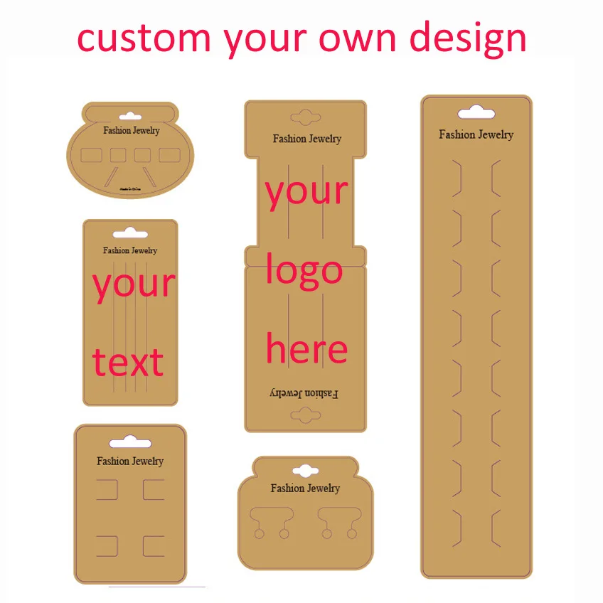 

Custom Jewelry Packing Tag Necklace Bracelet Earring Cards, Personalised Your Own Logo Design Cards Paper Or PVC Free Design