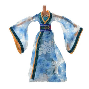 

Doll Long Clothing Ancient Costume Cloth High Waist Dress for Barbie Handmade