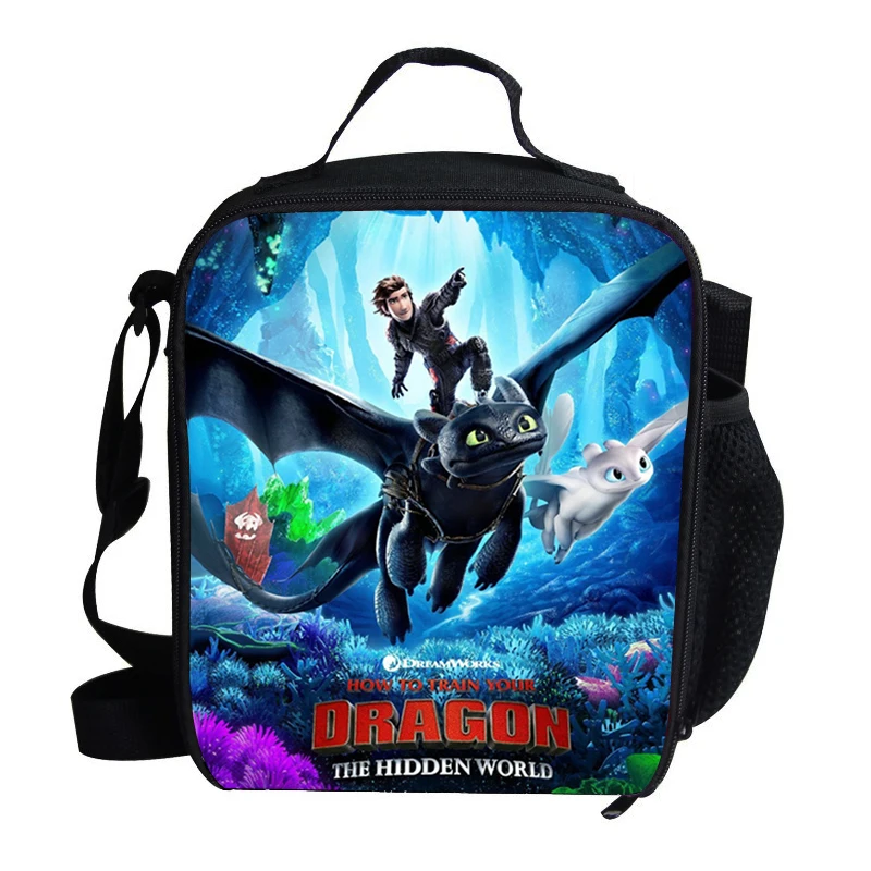 

How to Train Your Dragon 3 Cooler Lunch Bag Cartoon Girls Portable Thermal Food Picnic Bags for School Kids Boys Lunch Box Tote