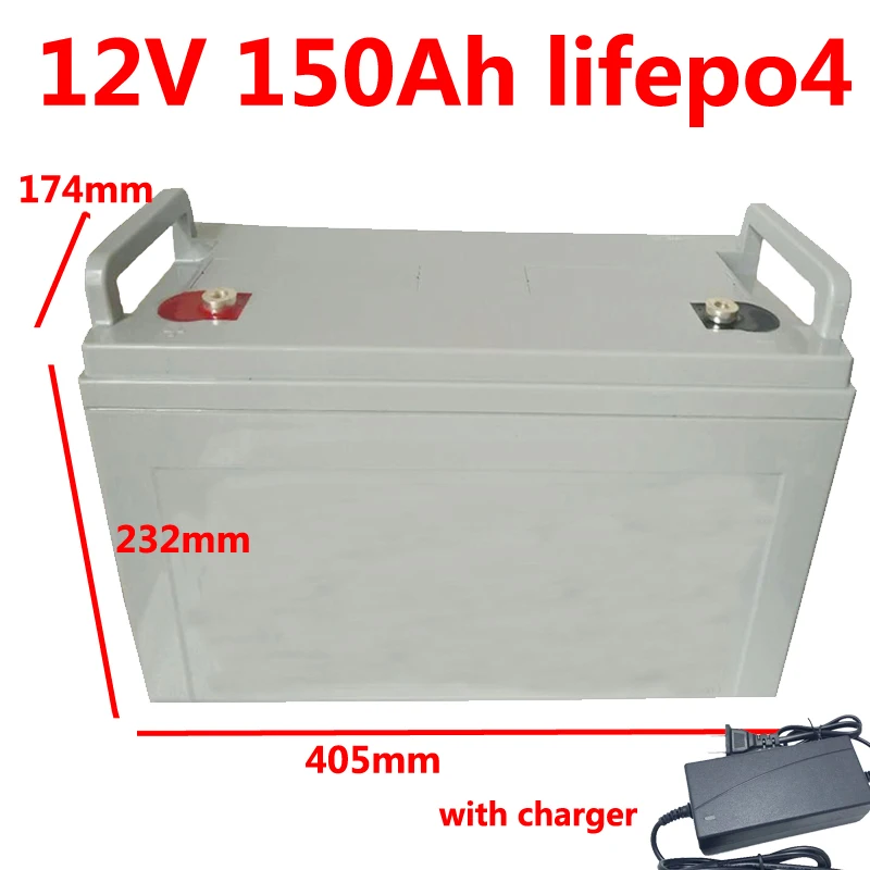 Зарядное устройство GTK 12V 150AH Lifepo4 BMS водонепроницаемое для гольфа тележек