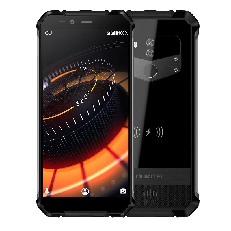 Oukitel Wp1 Ip68 Водонепроницаемый 4 Гб 64 Гб 5000 мАч Mtk6763 Восьмиядерный 5," Hd+ 18:9 дисплей Беспроводная зарядка Трехконтактный смартфон