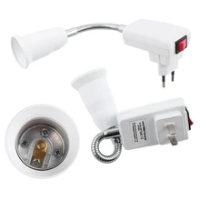 1 шт. Полезная розетка для E27 винт расширительный светодиодный держатель лампы преобразователи переходник с переключателем EU/US/UK