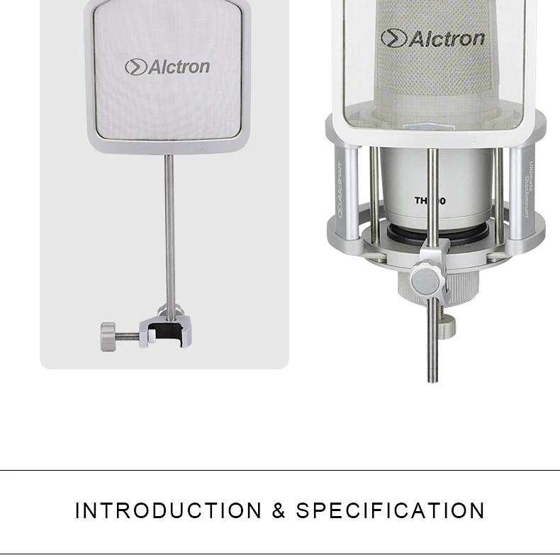 Alctron TH600 большой мембранный конденсаторный записывающий микрофон для вокала, звукоснимателя инструментов, прямой трансляции, студии и сцены