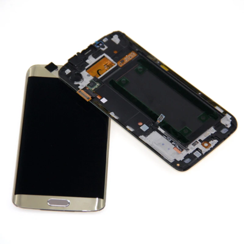 Для samsung Galaxy S6 Edge lcd G925 G925F дисплей сенсорный экран сборка Замена для samsung S6 Edge lcd - Цвет: Gold