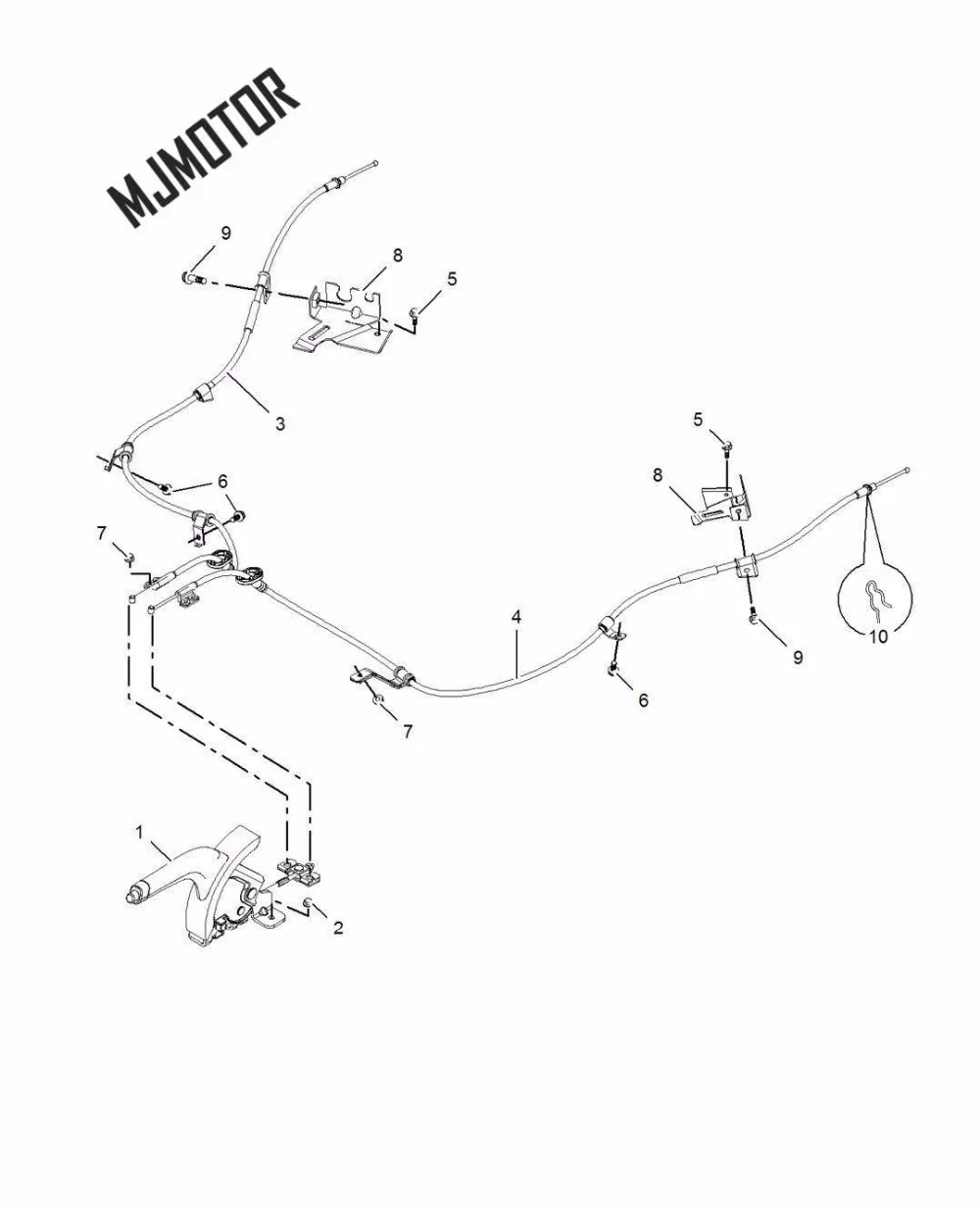 1 пар/уп.) рукоятка стояночного тормоза кабель левая и правая сторона он рассчитан на китайцев SAIC ROEWE350 MG5 авто части двигателя 10059634