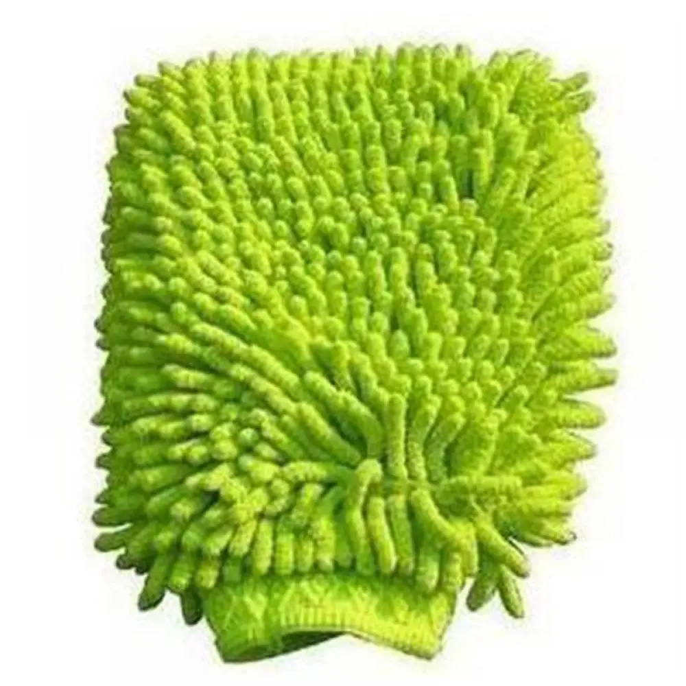 Супер варежка из микрофибры для мытья окон автомобиля домашняя ткань для чистки пыли полотенце в виде перчатки - Цвет: green